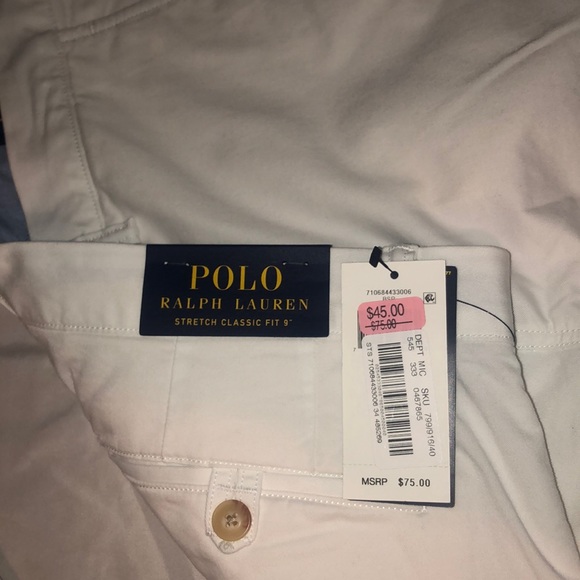 Men’s White RLP Shorts - Picture 3 of 3